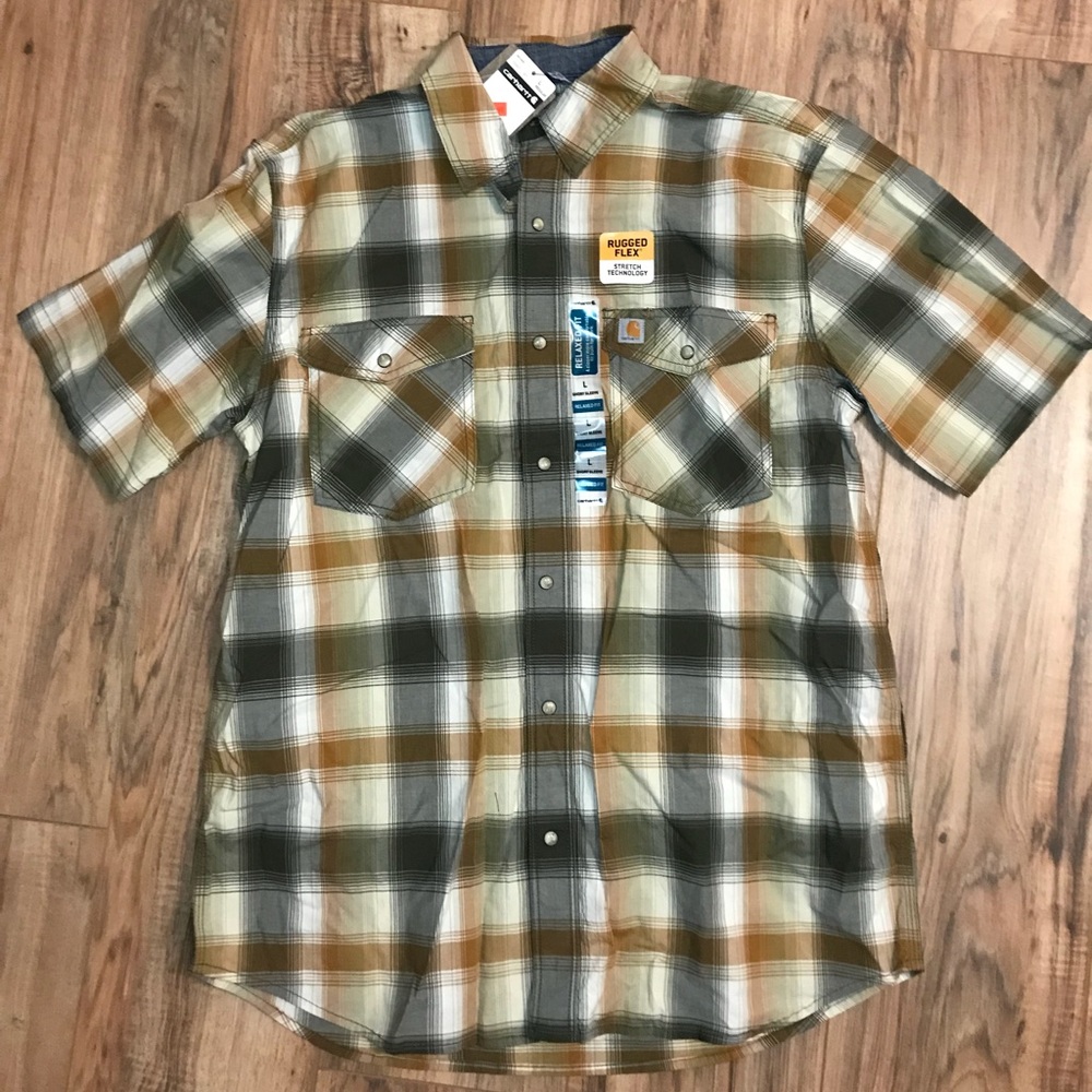 Carhartt Plaid Short-sleeve Button Down Shirt